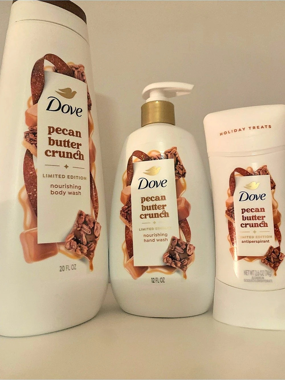 Dove Holiday Treats Pecan Butter Crunch Collection Body Care Set NWT